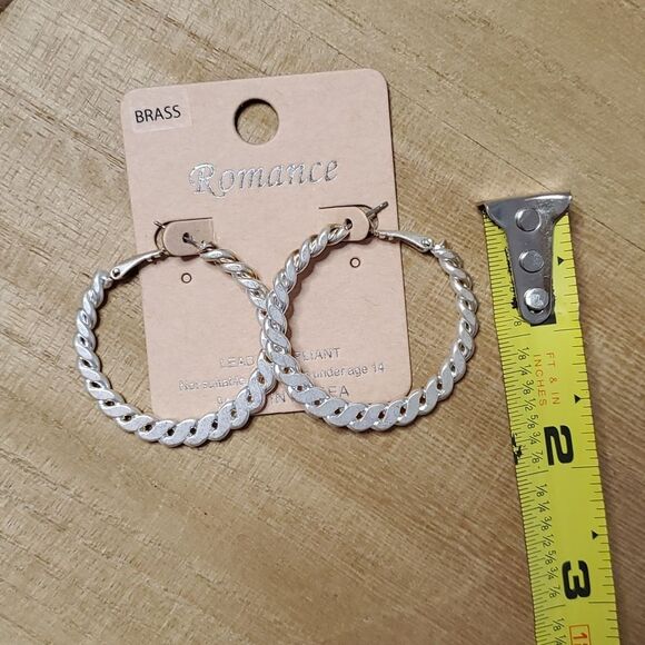 Romance Silver Hoop Earring - Picture 2 of 2